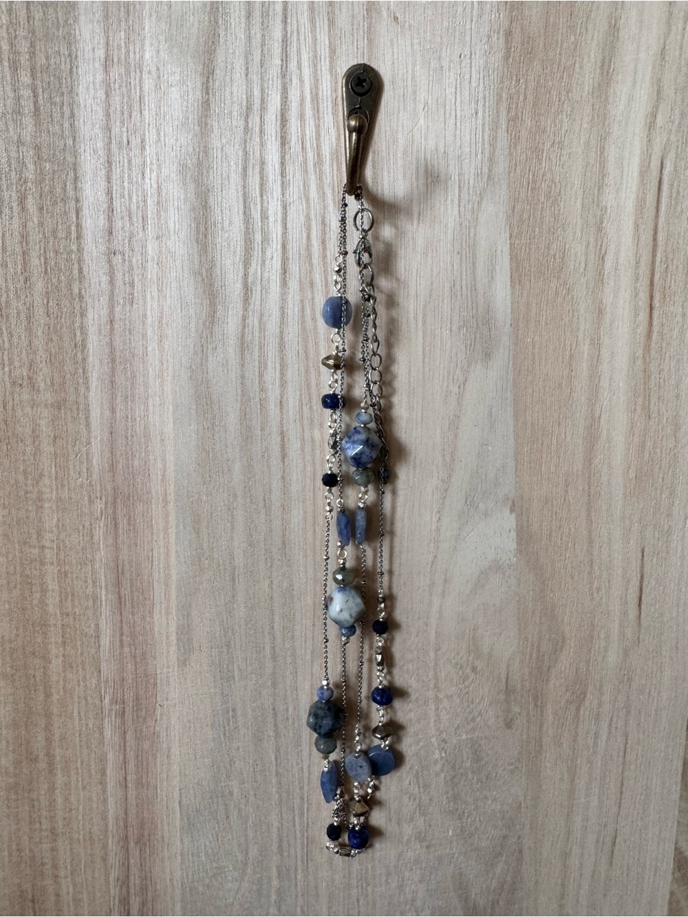 J. Jill Silver Chain Necklace with Blue Beads - Picture 3 of 3
